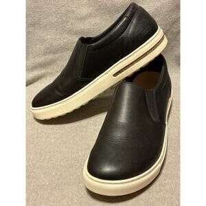 Birkenstock Size 39 (US 8) Oswego Black Leather Loafer Shoe Cork Footbed EUC